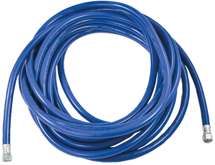 Low pressure, blue PVC – hoses with swaged female BSP connection threads